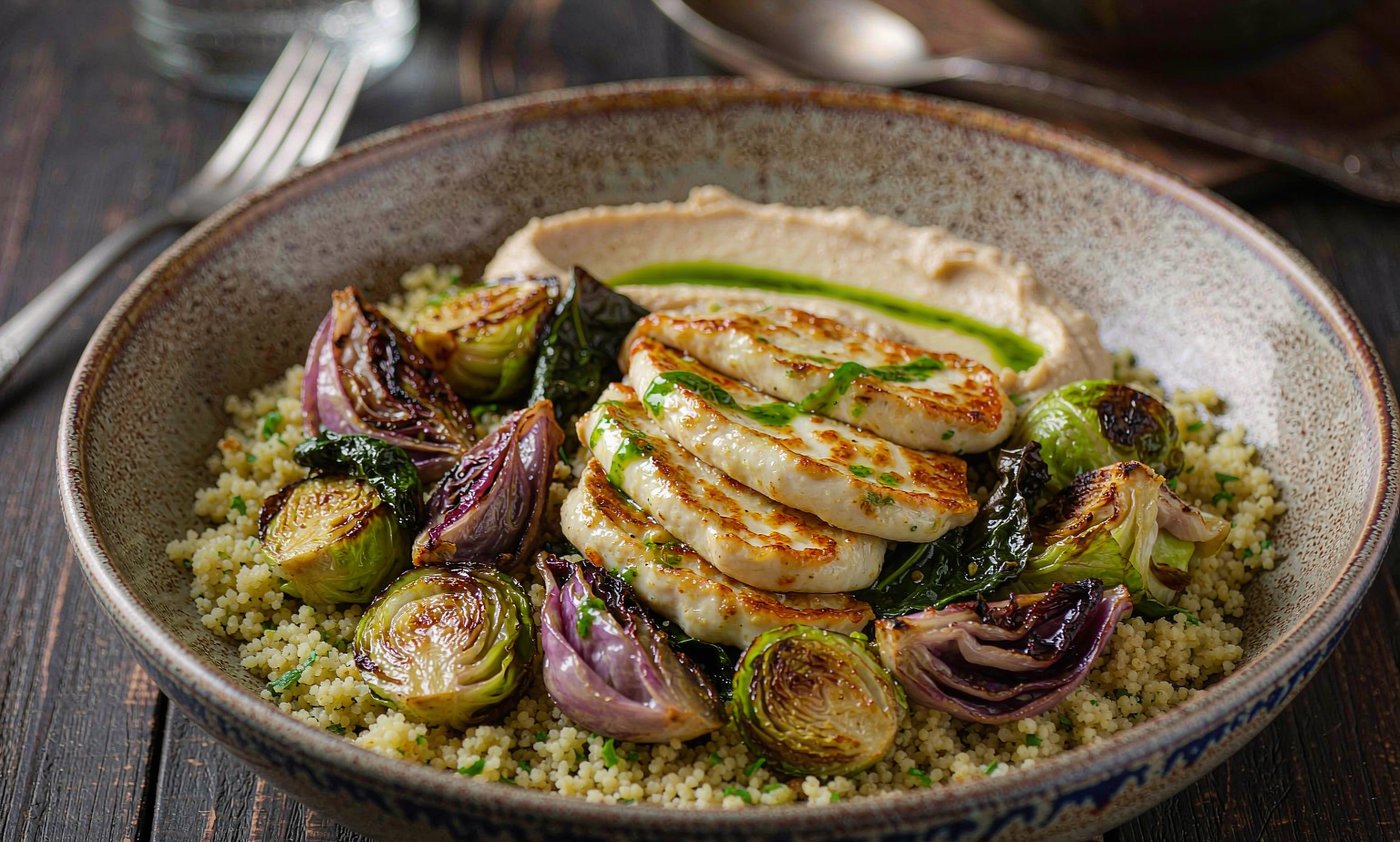 Grilled Halloumi Veg Bowl
