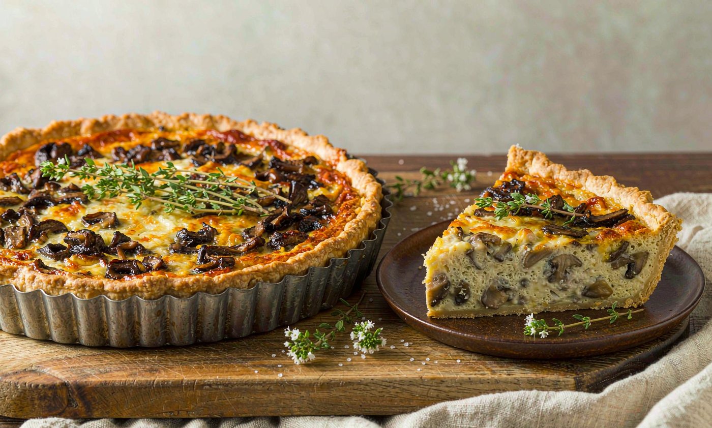 Mushroom Gruyere Quiche