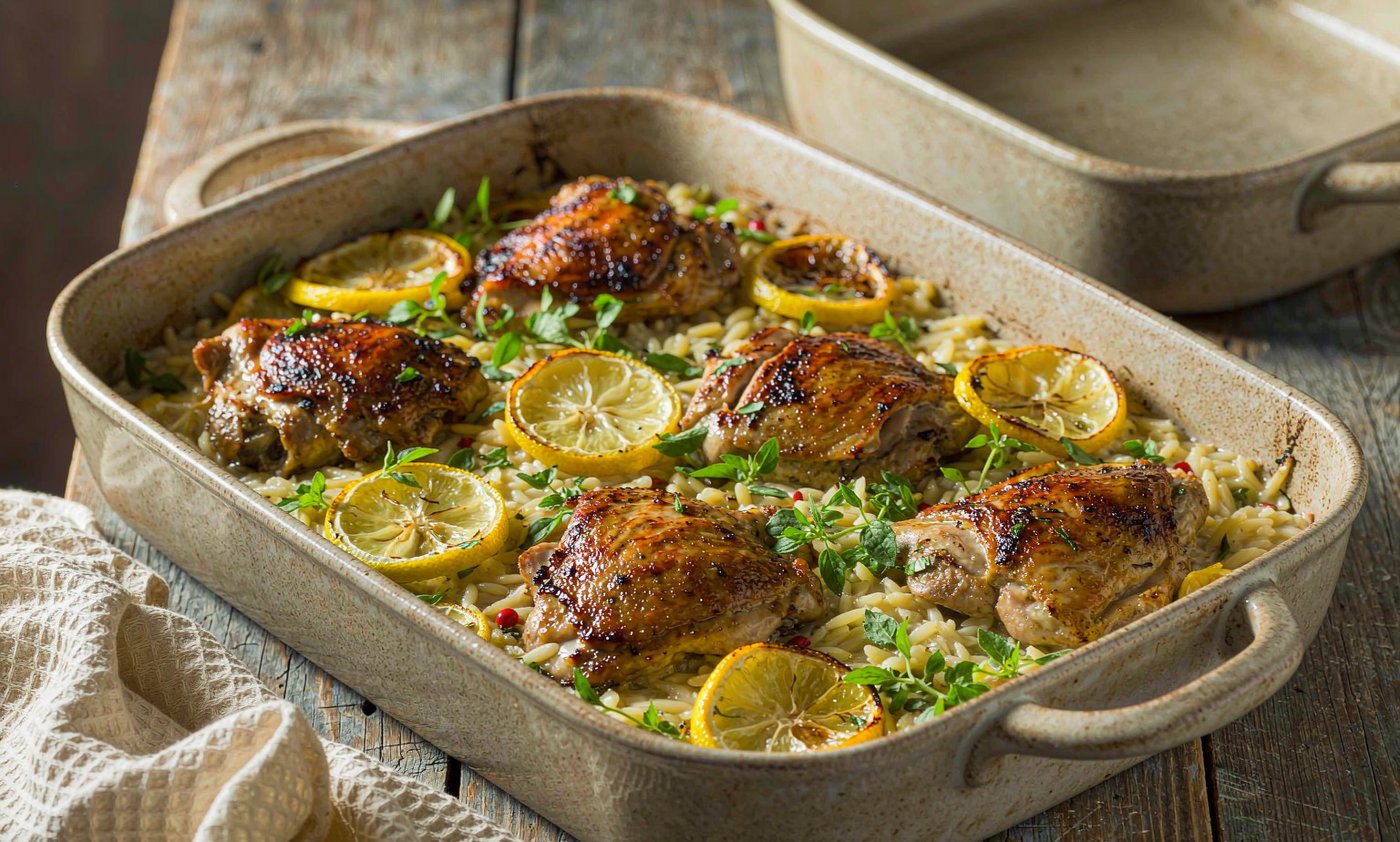 One-Pan Lemon Chicken & Orzo
